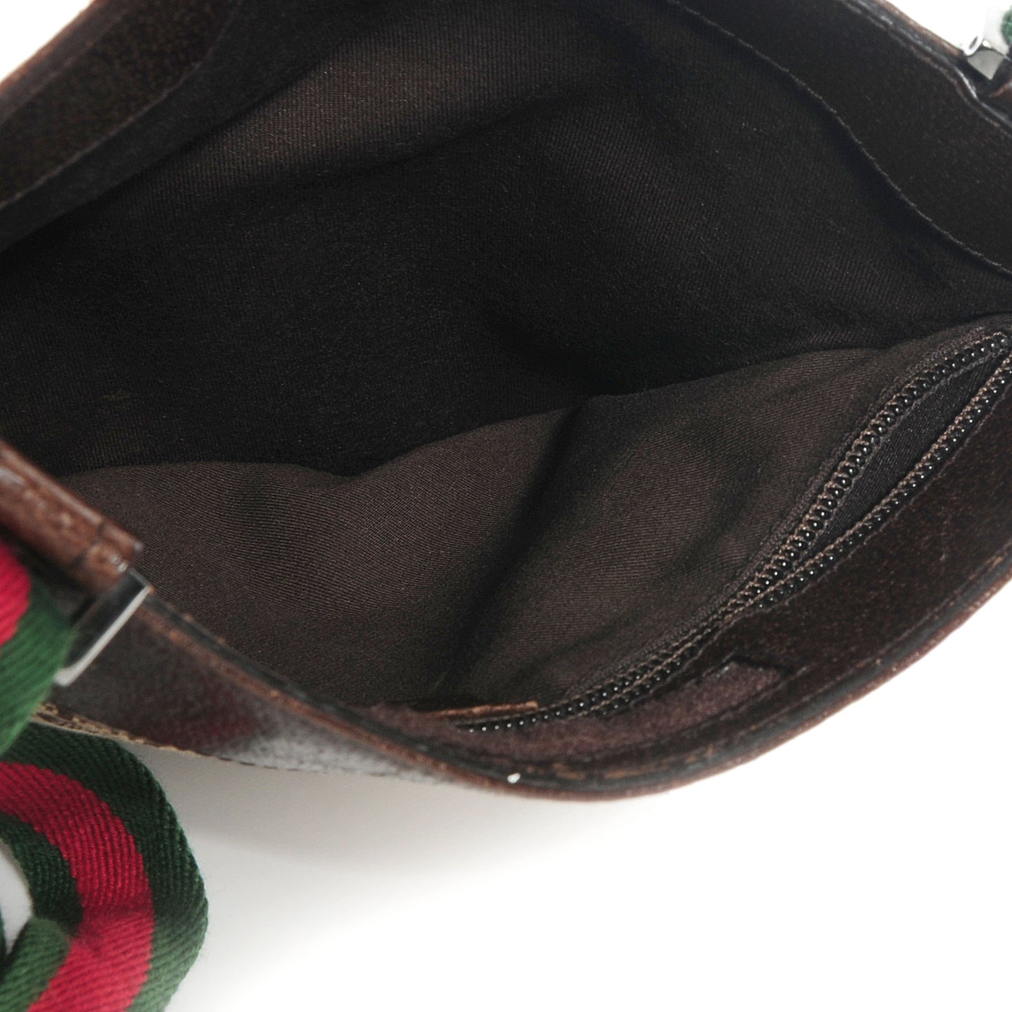 GG Monogram Messenger Crossbody Web Bag Brown