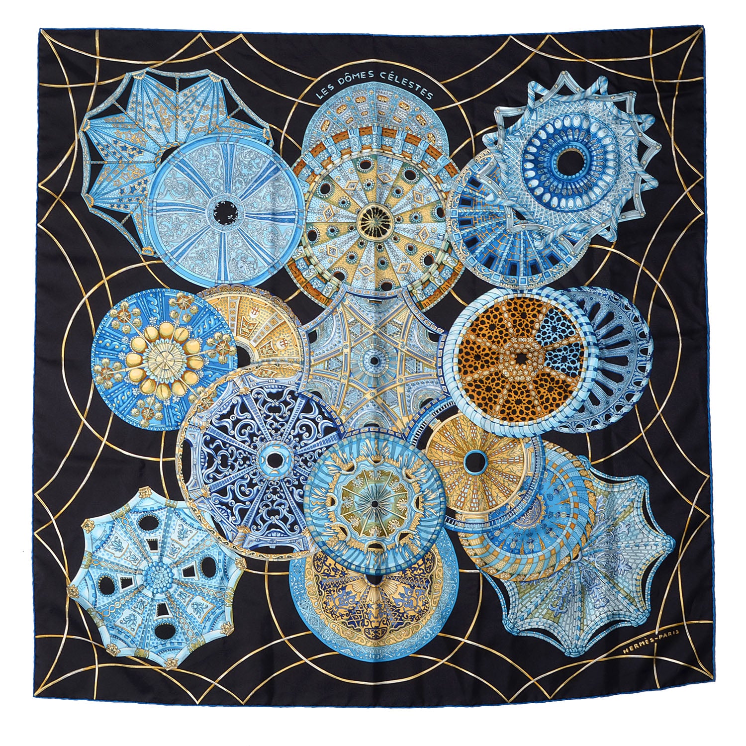 Hermes Silk Les Domes Celestes Scarf 90 85797 – FASHIONPHILE