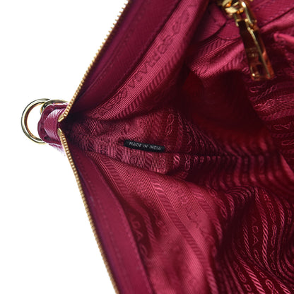 Prada Saffiano Tessuto Nylon Shopping Tote Ibisco 8 of 9