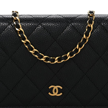 Chanel Caviar Quilted Wallet On Chain WOC Black 9 of 13