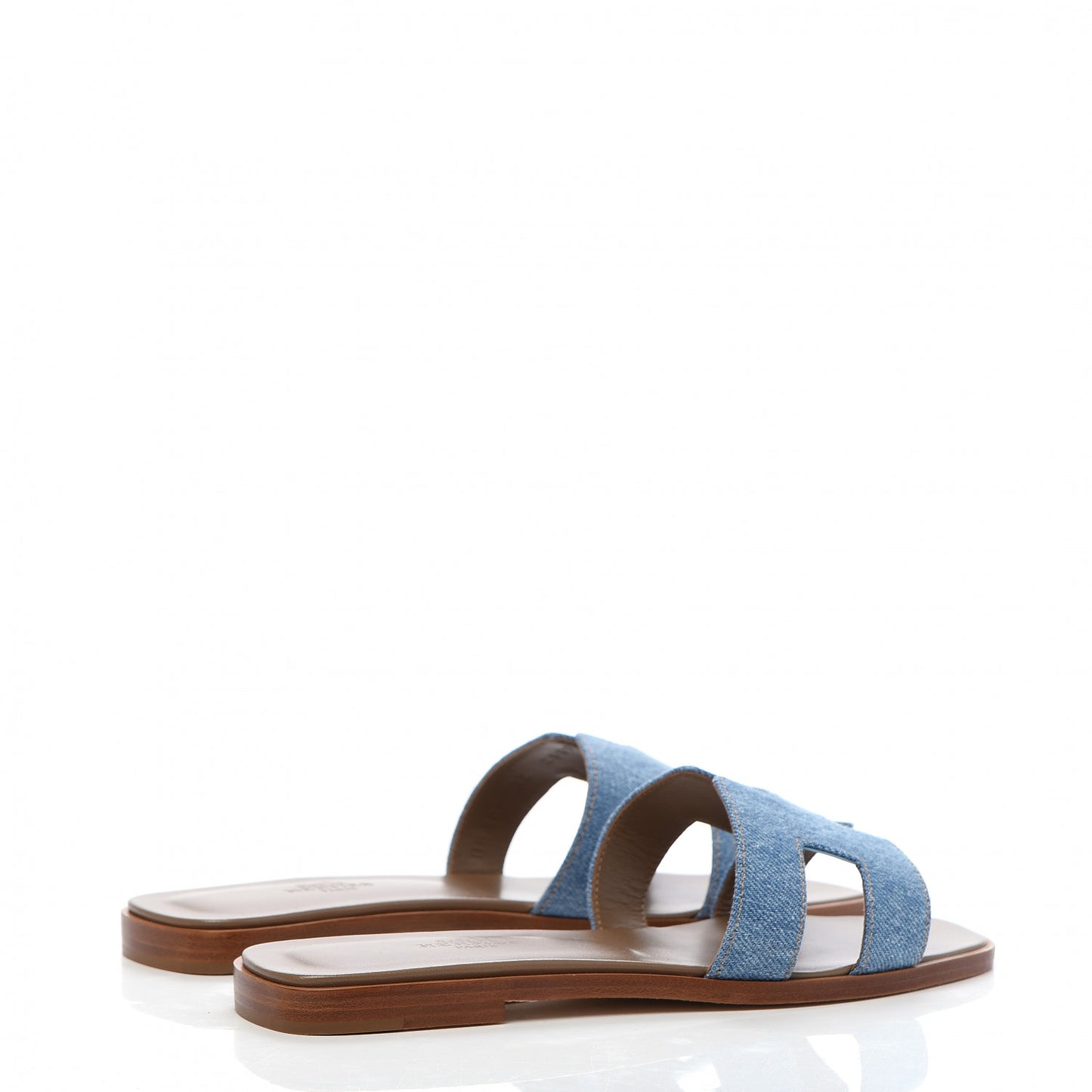 Denim Canvas Oran Sandals 35.5 Bleu Clair