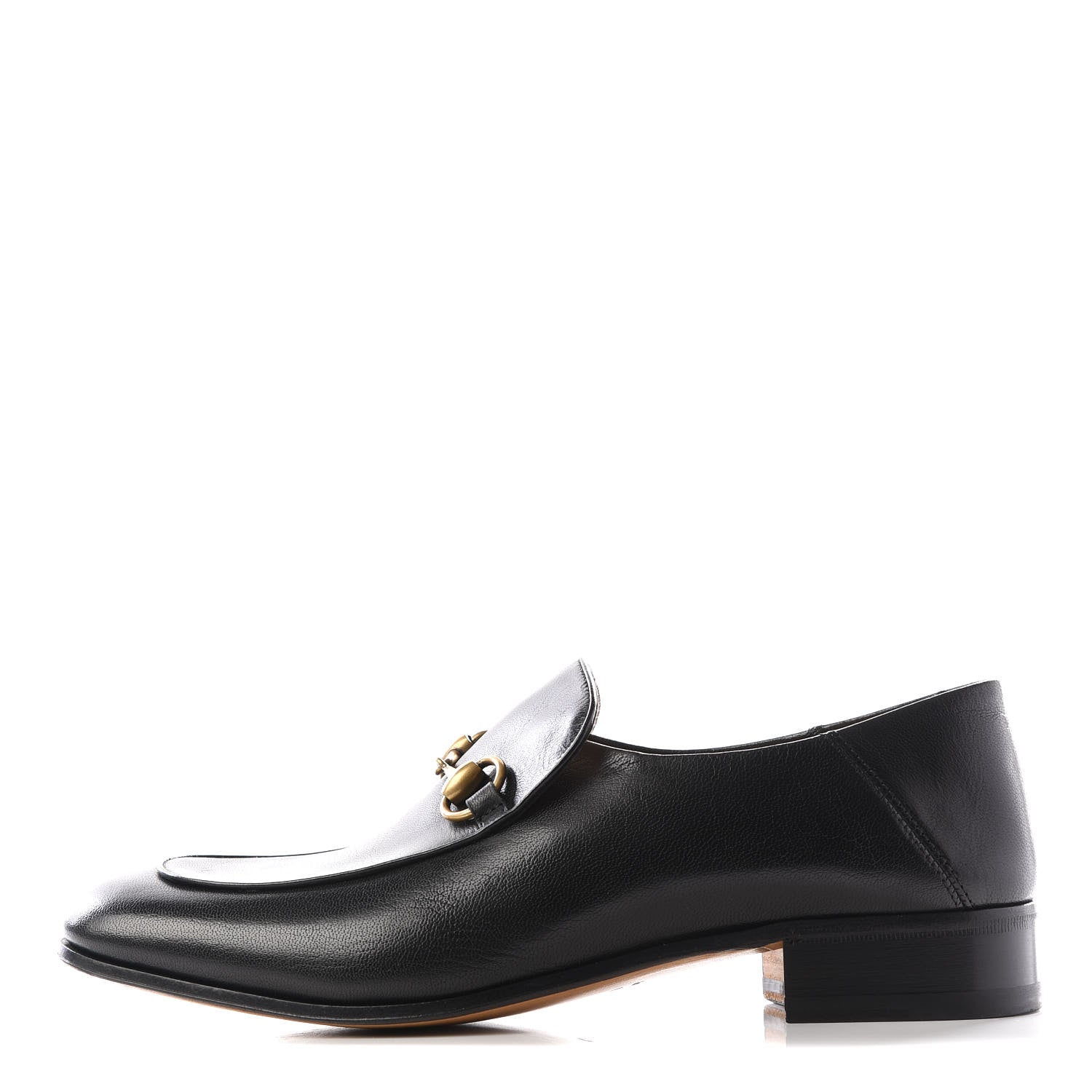 Gucci Goatskin Mens Horsebit Loafers 8.5 Black 1 of 9