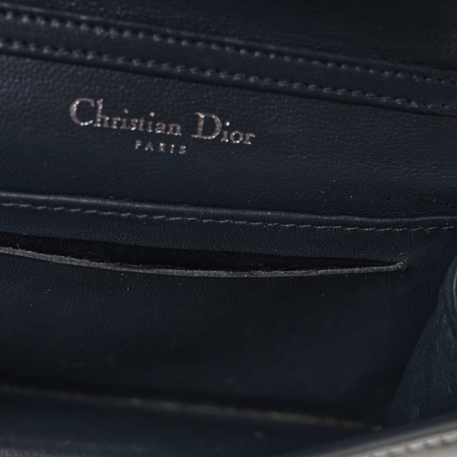 Christian Dior Metallic Patent Micro-Cannage Baby Diorama Flap Bag Silver 11 of 11