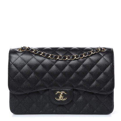 Chanel Caviar Quilted Jumbo Double Flap Black 1 of 10