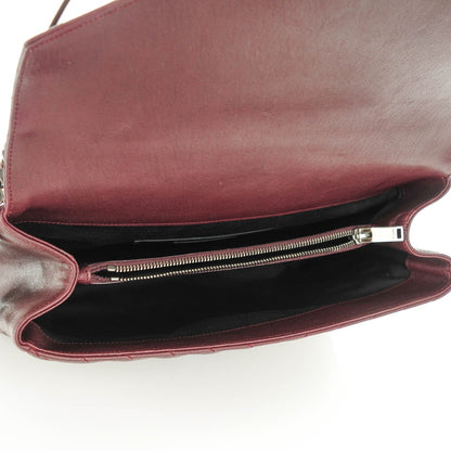 Saint Laurent Sheepskin Matelasse Chevron Monogram Large College Satchel Amaranto 5 of 6