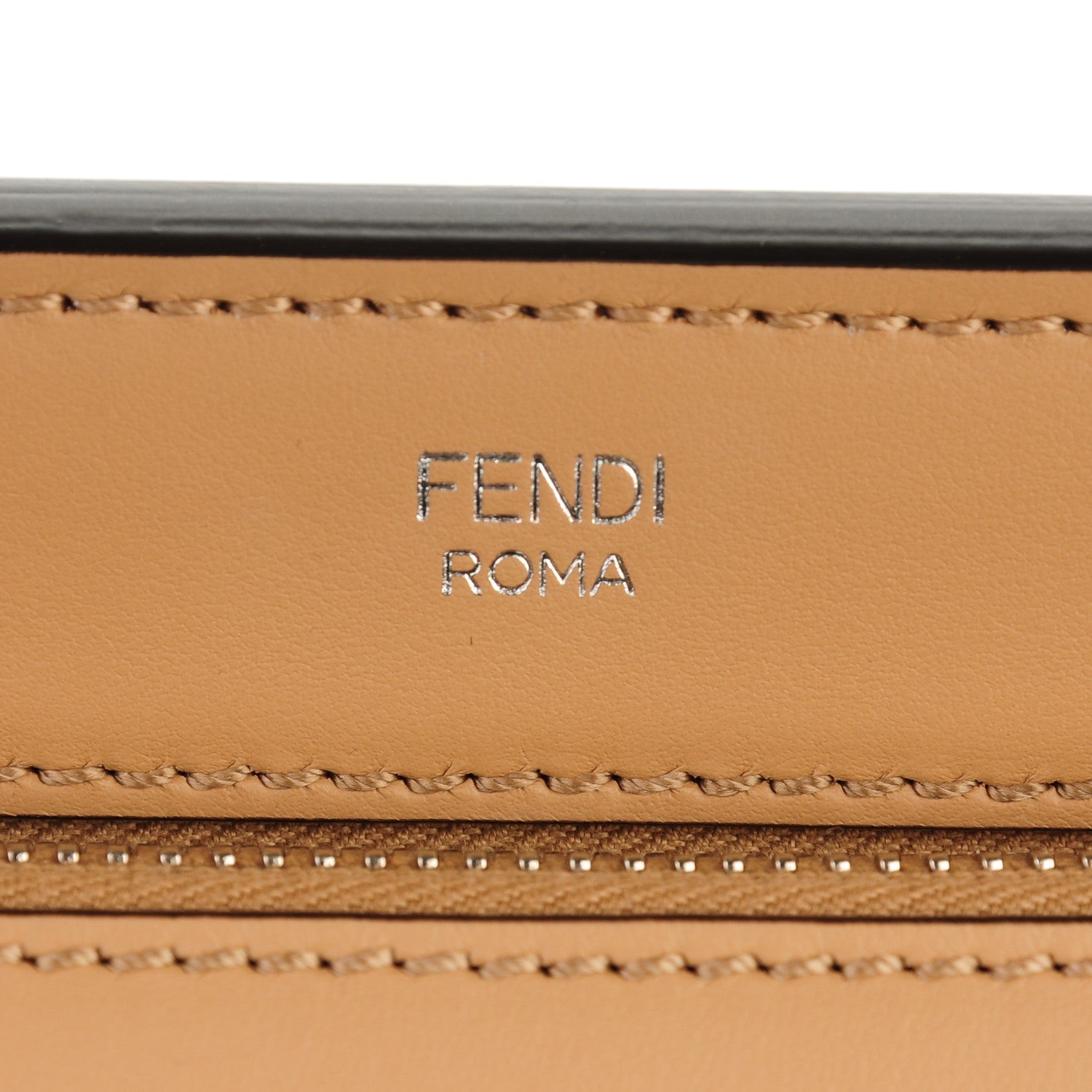 Fendi Vitello Baltico Dolce DotCom Satchel Cuoio Mirto 6 of 8