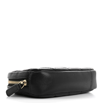 Chanel Lambskin Small Curvy Pouch Cosmetic Case Black 4 of 8