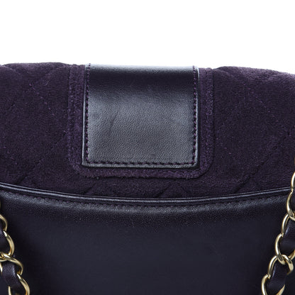 Chanel Suede Union Jack Jumbo Mademoiselle Flap Purple 11 of 14