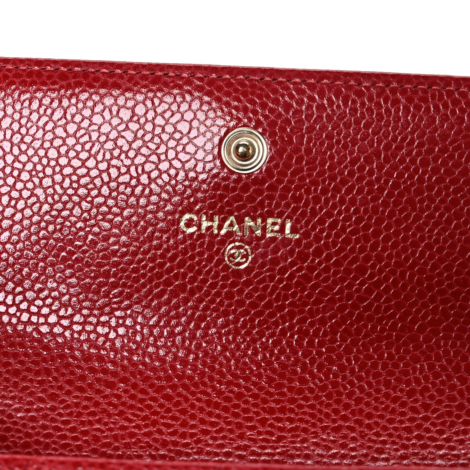 Chanel Caviar Quilted Large Boy Gusset Flap Wallet Red 6 of 8