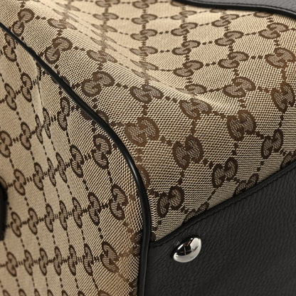 Gucci Monogram Dollar Calfskin Boston Duffle Bag Beige Ebony Testa di Moro Marrone Scuro 8 of 11