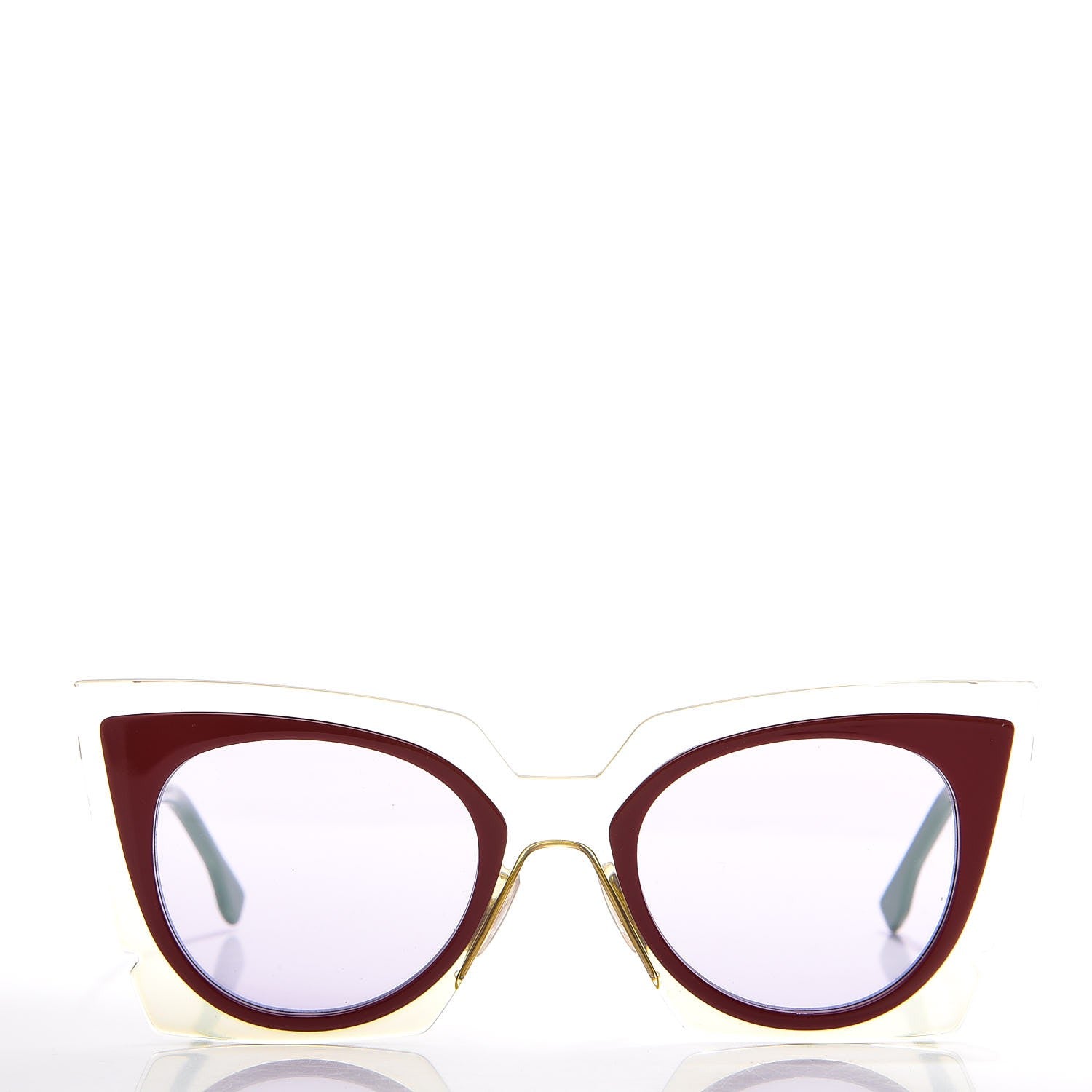 Fendi Cat Eye Orchidea Sunglasses FF 0117/S Red Green 2 of 6
