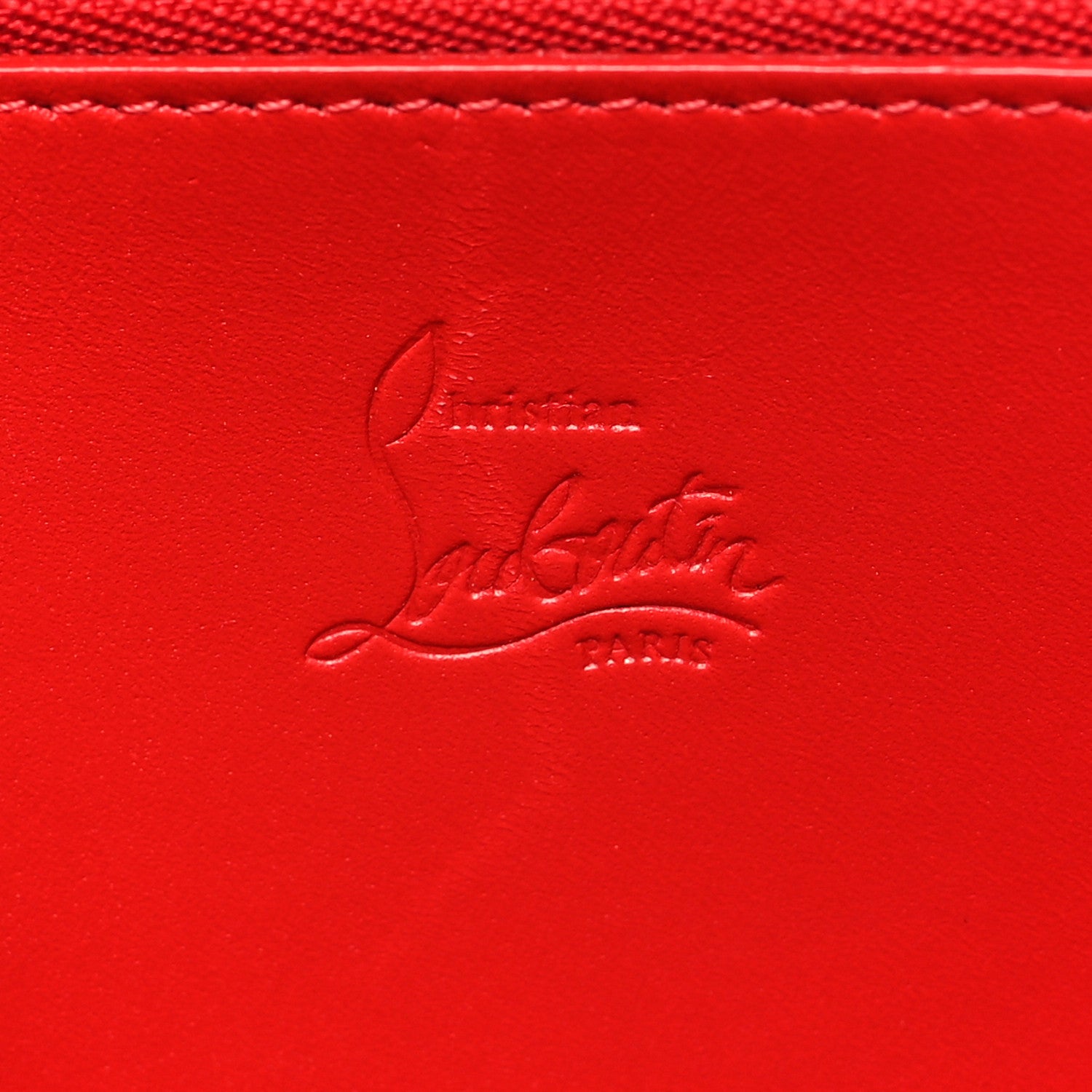 Christian Louboutin Calfskin Empire Panettone Spiked Zip Around Wallet Black 6 of 11
