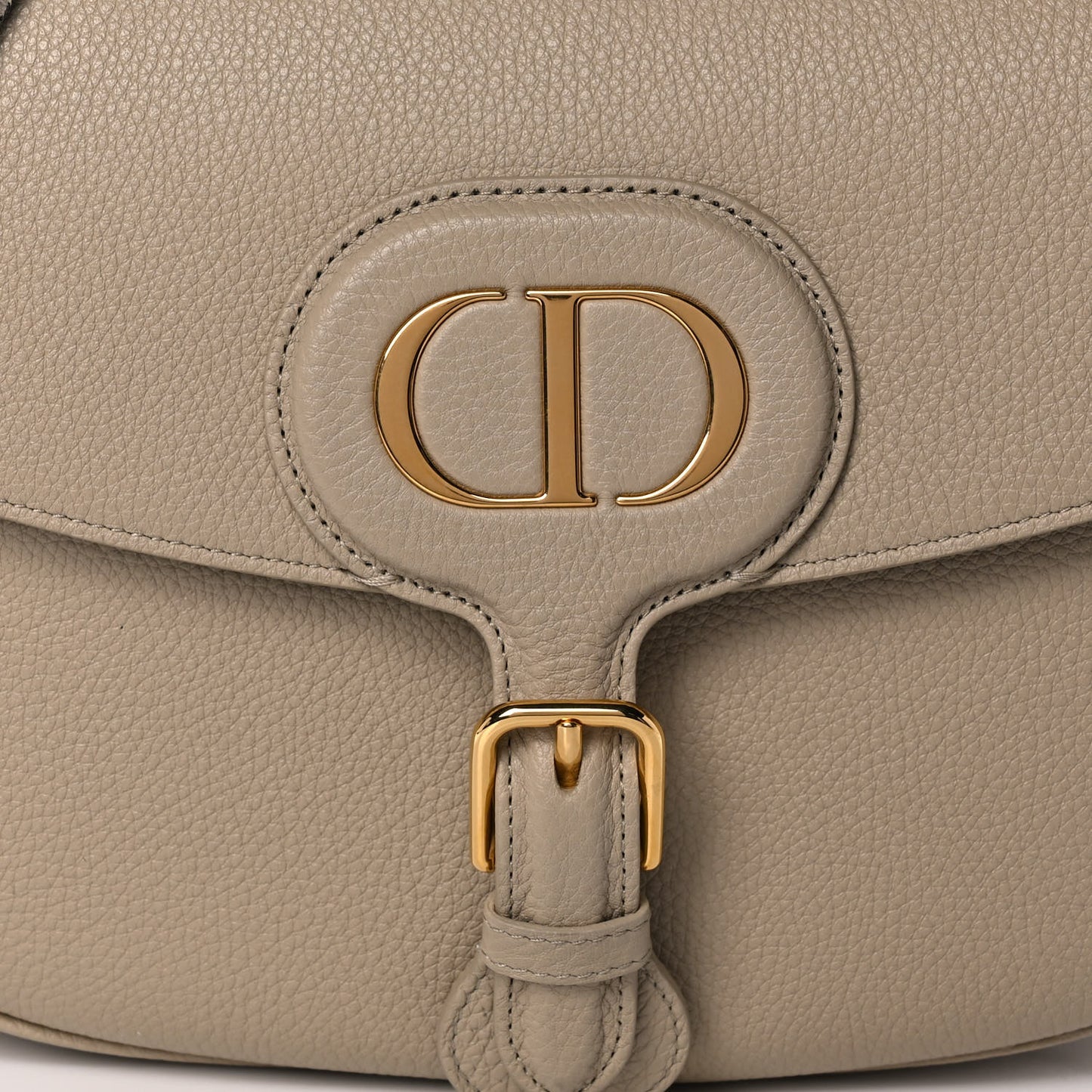 Grained Calfskin Large Bobby Flap Beige