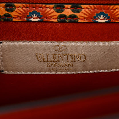 Valentino Garavani Vitello Enchanted Wonderland Medium Rockstud Flap Saddle Bag Rosso Valentino 6 of 9