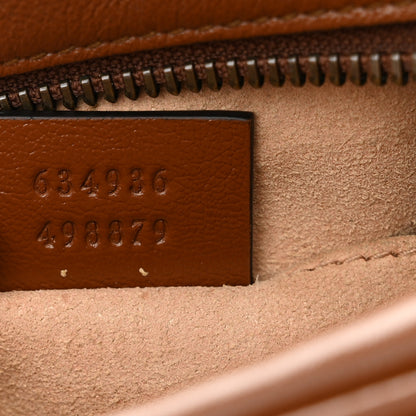 Gucci Glazed Calfskin Matelasse Diagonal Mini GG Marmont Chain Shoulder Bag Cuir 7 of 13
