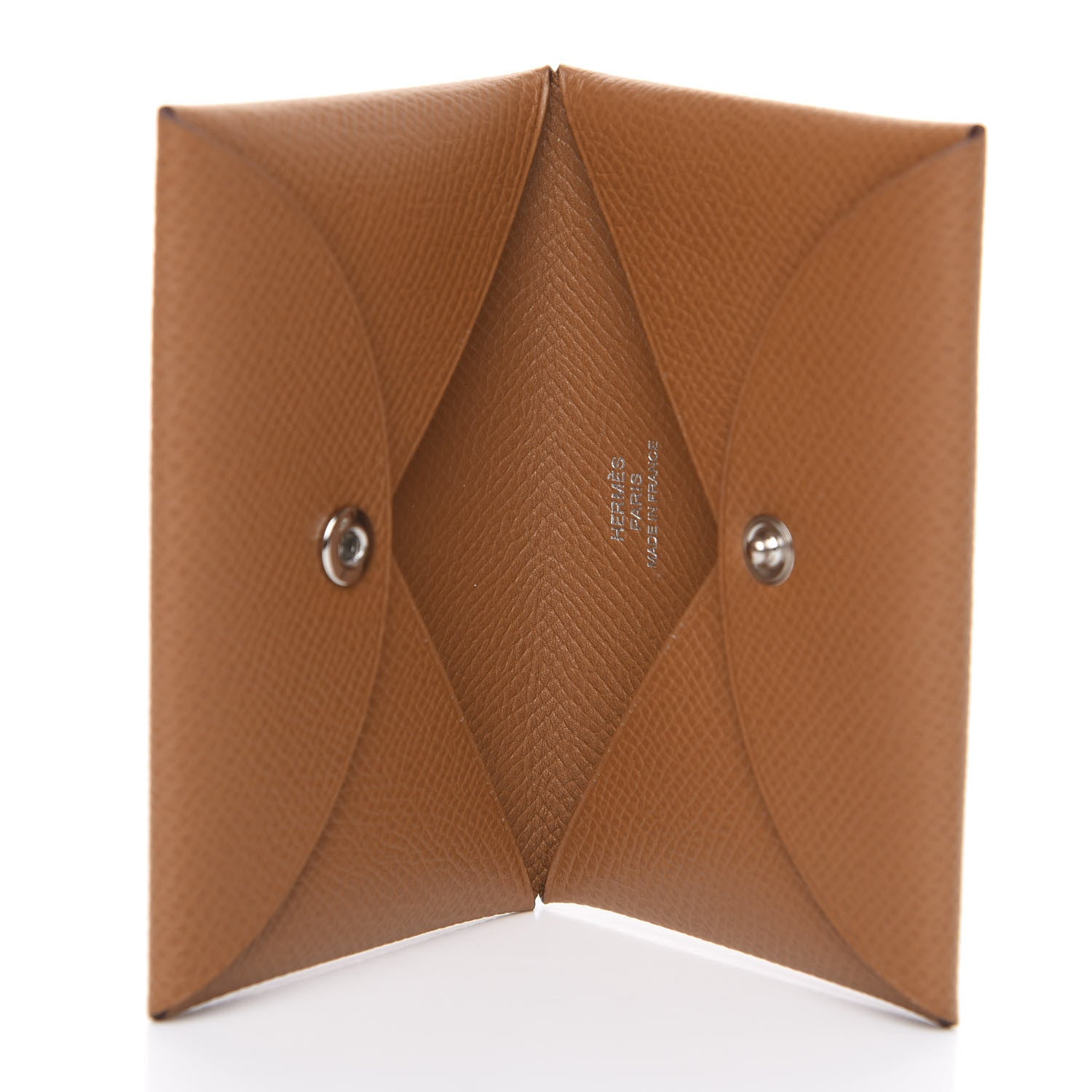 Hermes Epsom Calvi Card Case Gold 4 of 7
