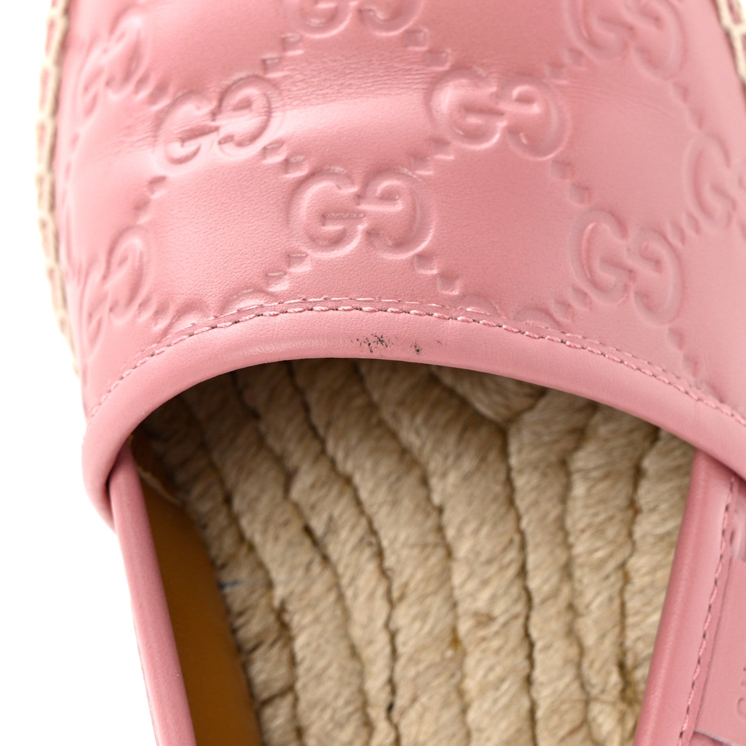 Gucci Guccissima Signature Espadrilles 37.5 Rose Baby Candy 11 of 12