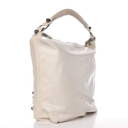Balenciaga Agneau Giant 21 Silver Hardware Day Hobo White 3 of 9