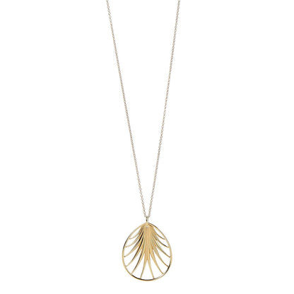 Tiffany 18K Yellow Gold Large Paloma Picasso Villa Paloma Palm Pendant Necklace 30 1 of 8