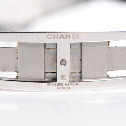 Chanel Stainless Steel Ceramic Diamond Pave Bezel 33mm J12 Quartz Watch Black 5 of 5