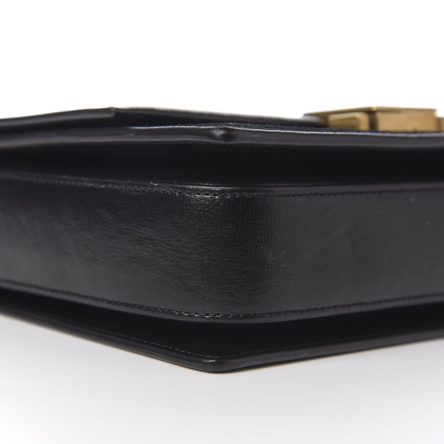 Smooth Calfskin Suede Medium Bellechasse Black