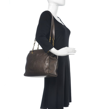 Chanel Lambskin CC Tote Brown 2 of 10