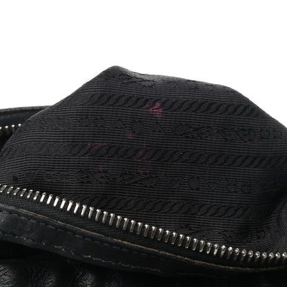 Prada Vitello Daino Shoulder Bag Black 10 of 11