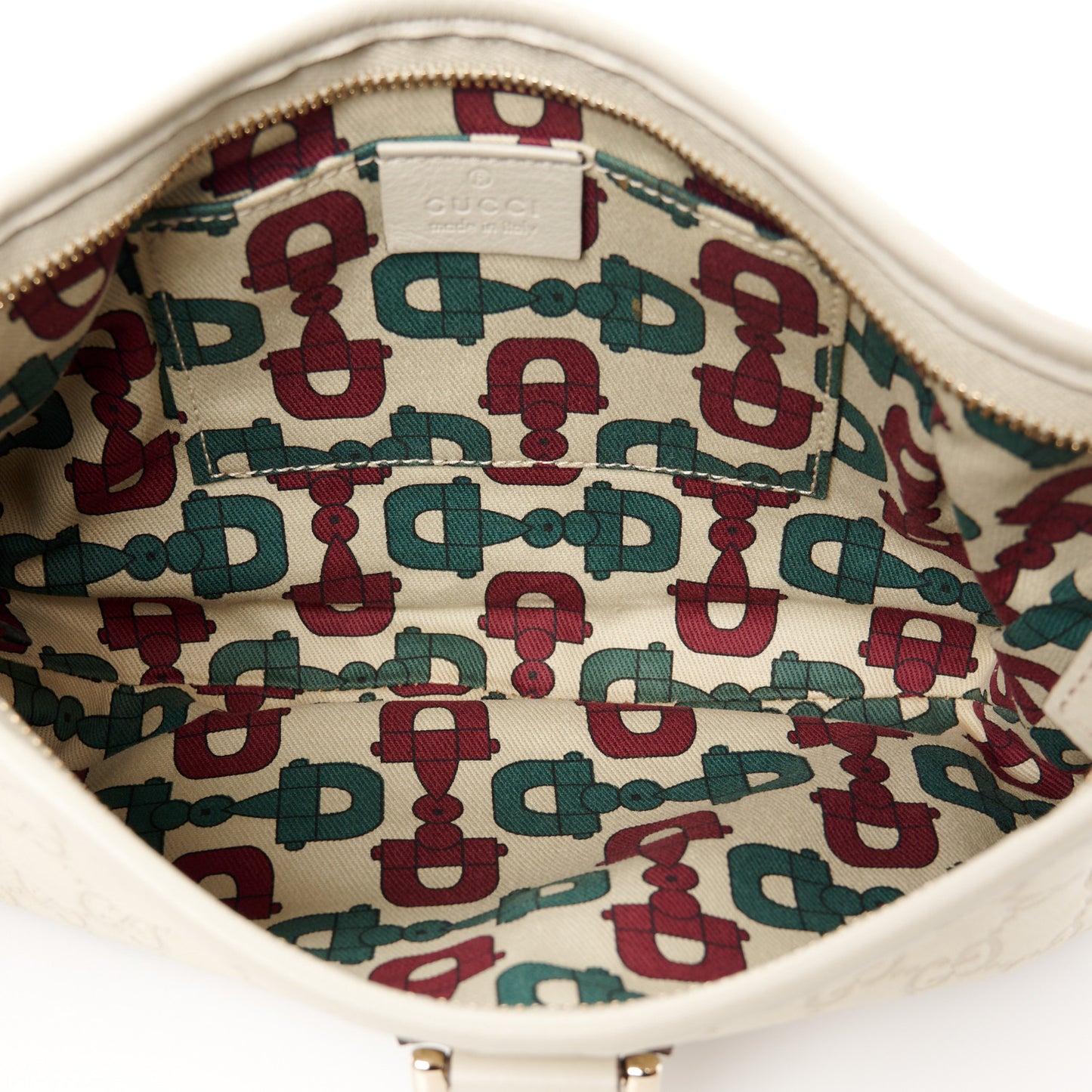 Guccissima D Ring Abbey Pochette  Off White