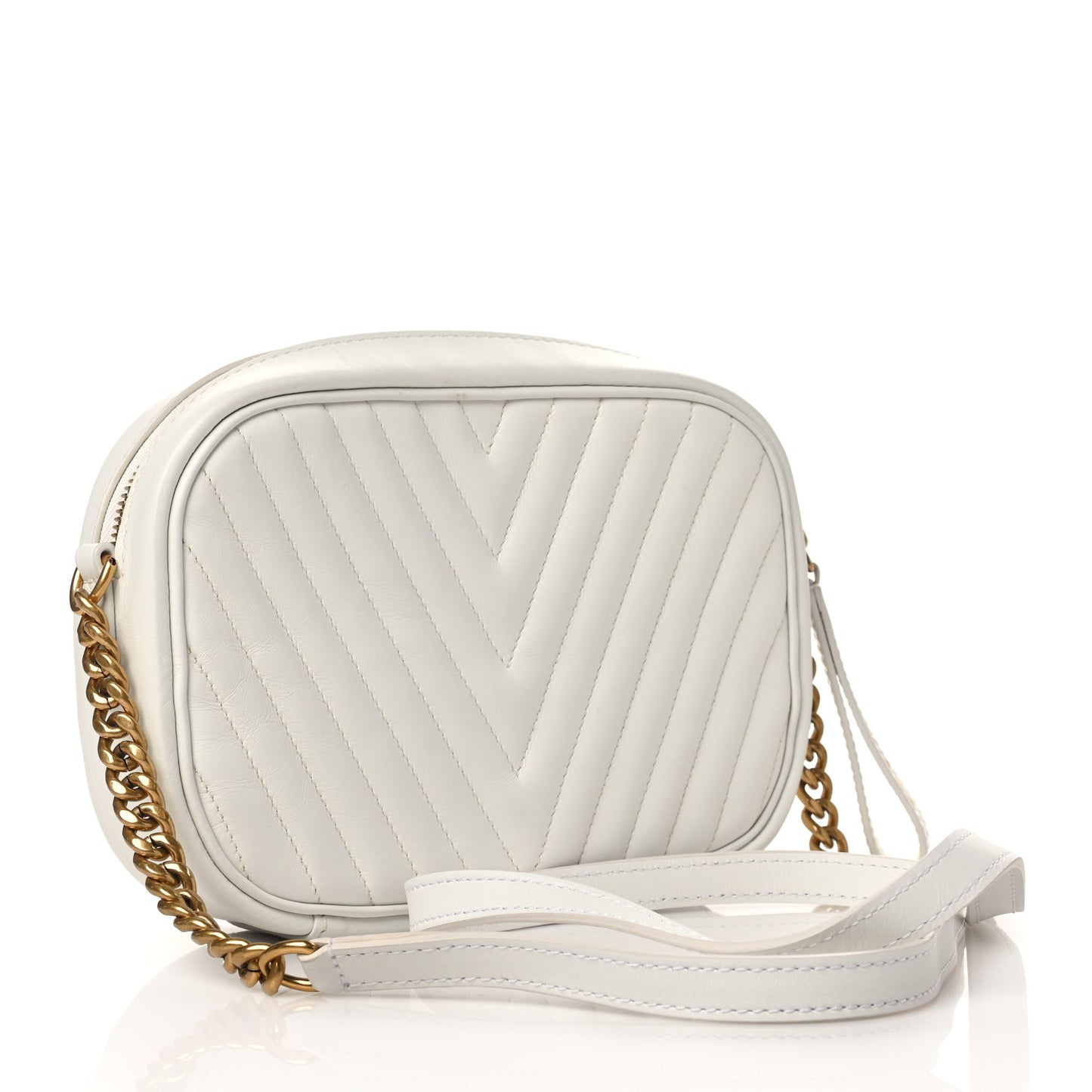 Calfskin New Wave Camera Bag White