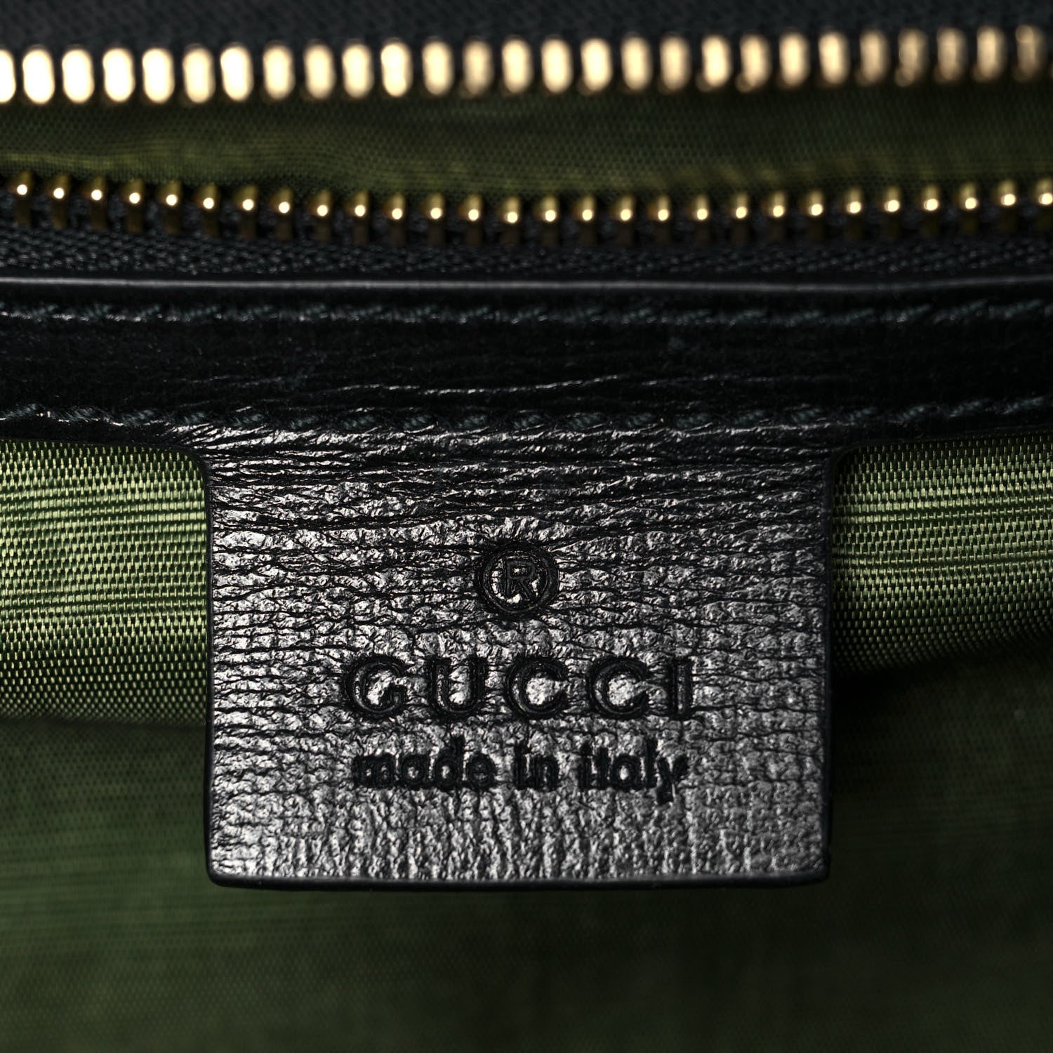 Gucci Textured Calfskin Medium Torchon GG Ring Shoulder Bag Black 5 of 18