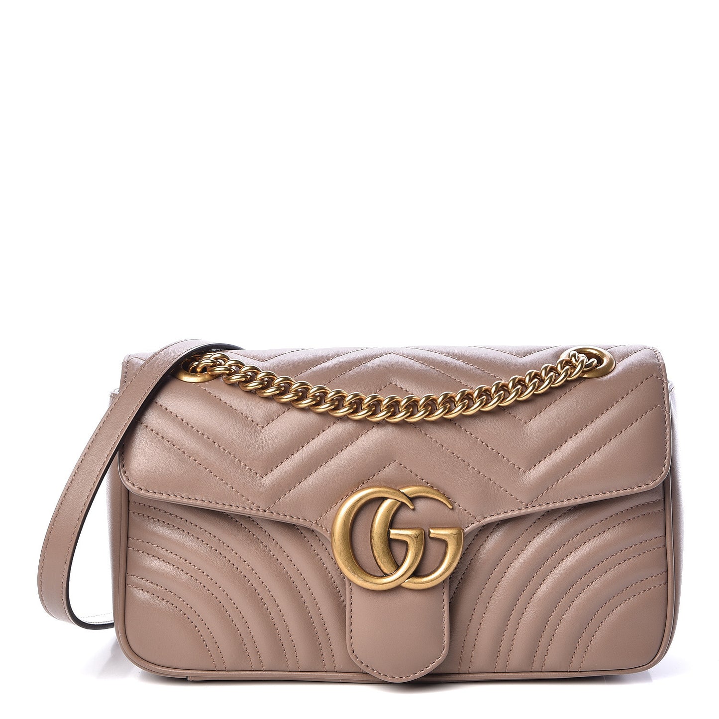 Calfskin Matelasse Small GG Marmont Shoulder Bag Porcelain Rose