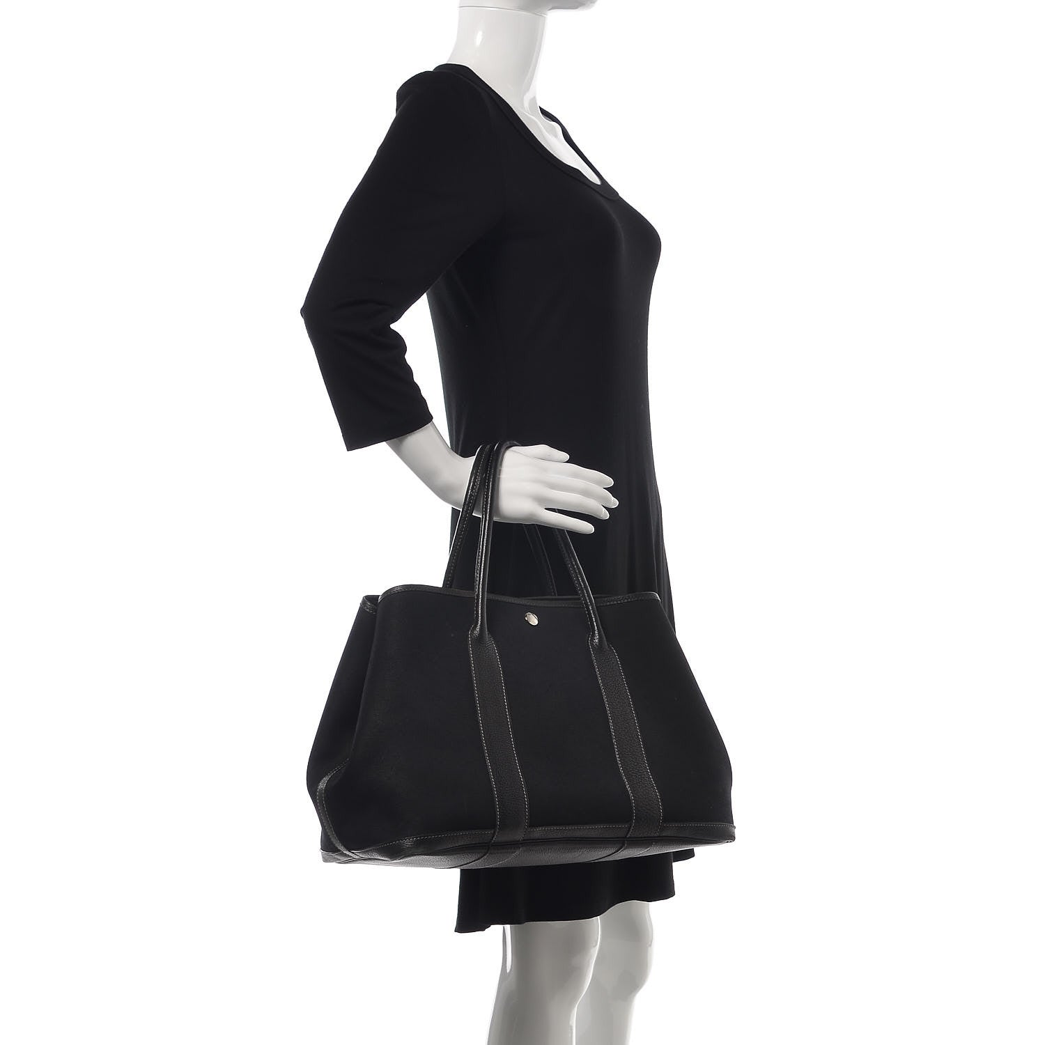 Hermes Toile Negonda Garden Party Tote 36 MM Black 2 of 11