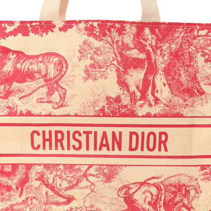 Christian Dior Straw Dioriviera Tote Pink 7 of 10