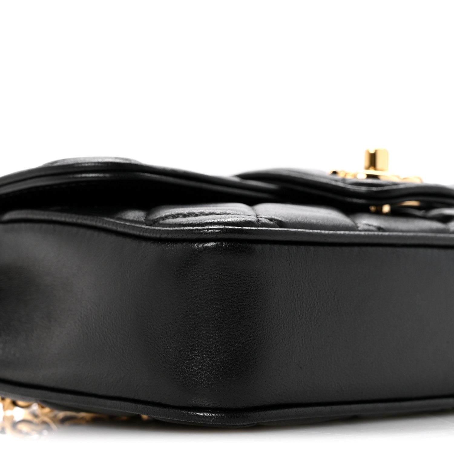 Chanel Lambskin Quilted Tab Mini Flap Black 9 of 12
