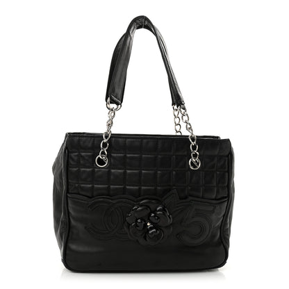 Chanel Lambskin Camellia No. 5 Shoulder Bag Black 1 of 16