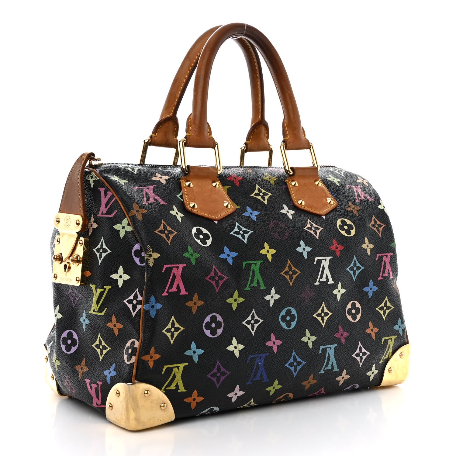 Louis Vuitton Monogram Multicolor Speedy 30 Black 2 of 13