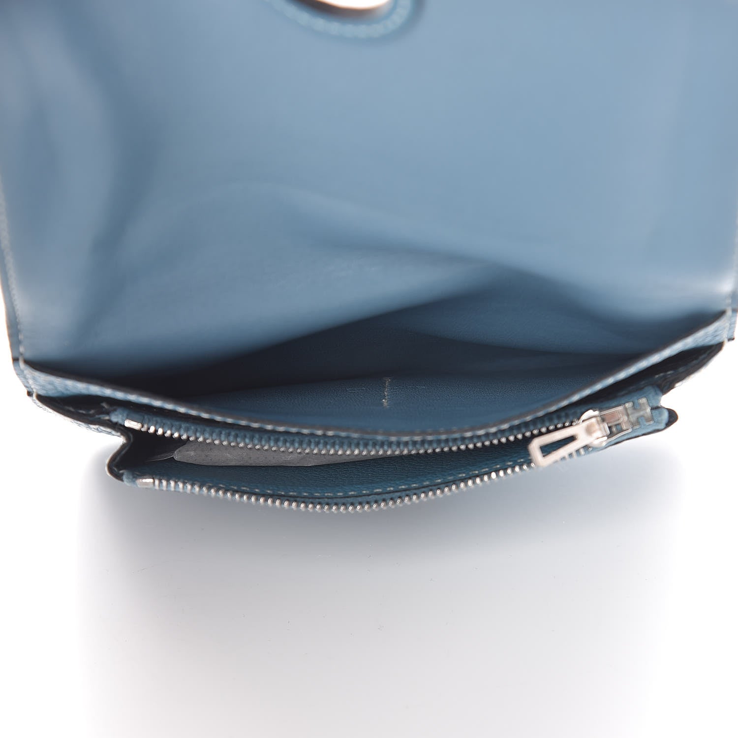 Hermes Togo Dogon Compact Wallet Blue Jean 5 of 11