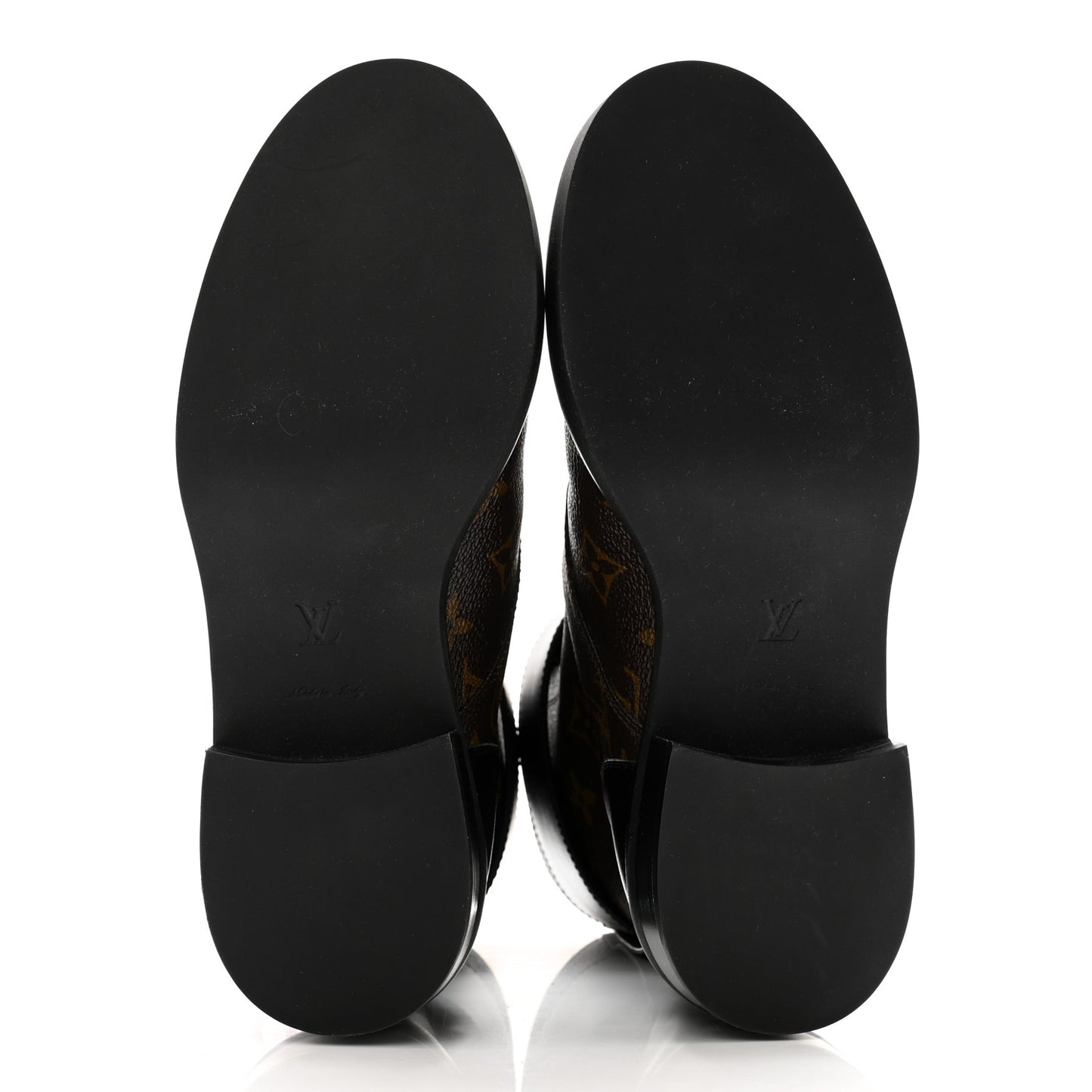 Calfskin Monogram Wonderland Flat Ranger Boots 38 Black