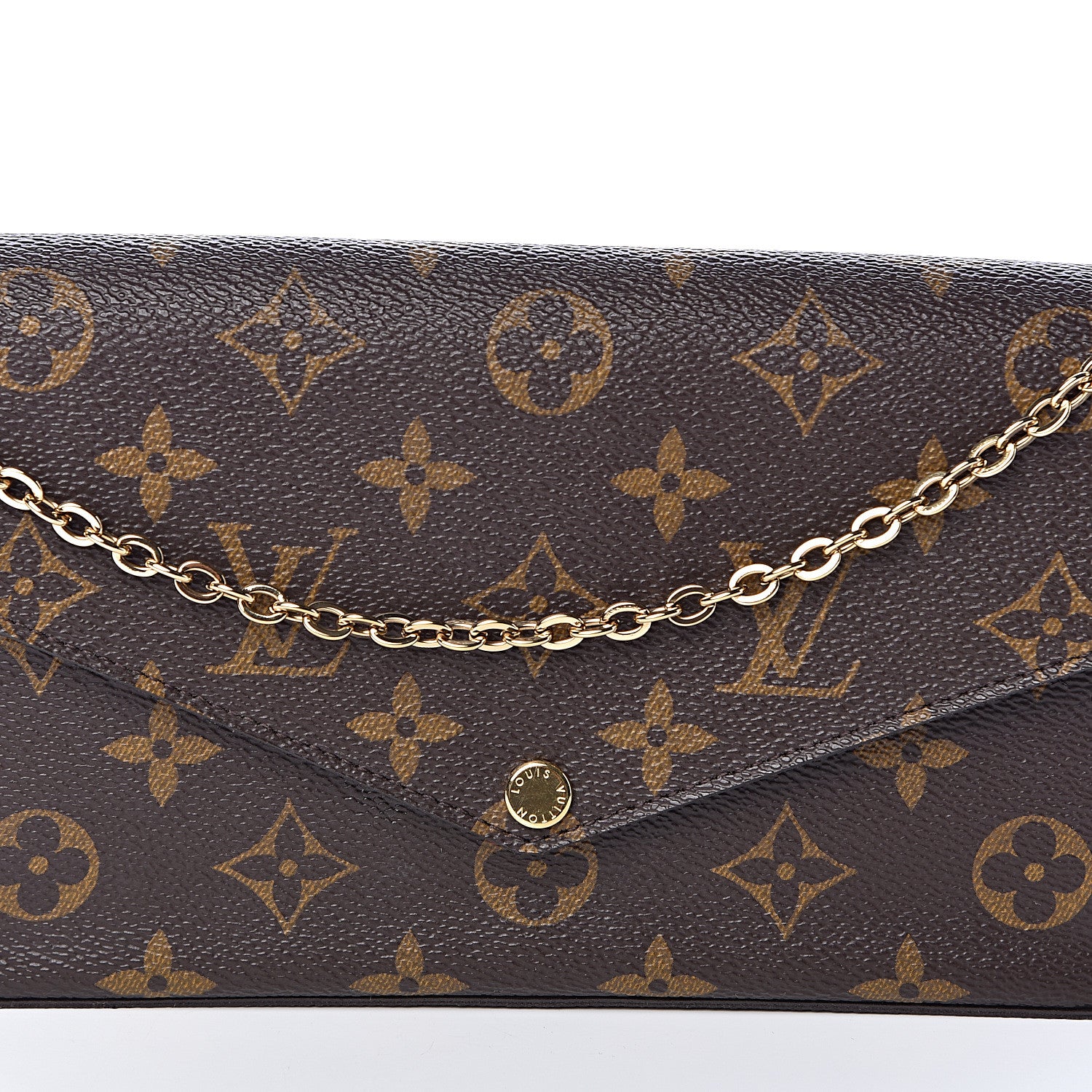 Louis Vuitton Monogram Pochette Felicie Chain Wallet Fuchsia 12 of 12