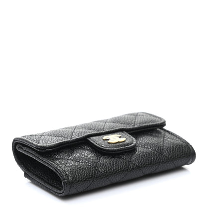 Chanel Caviar Quilted Flap Card Holder Wallet Black 4 of 8