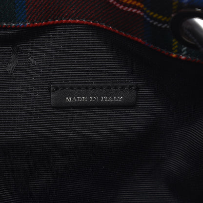 Burberry Laminated Tartan Patchwork Medium Rucksack Backpack Military Red 7 of 7
