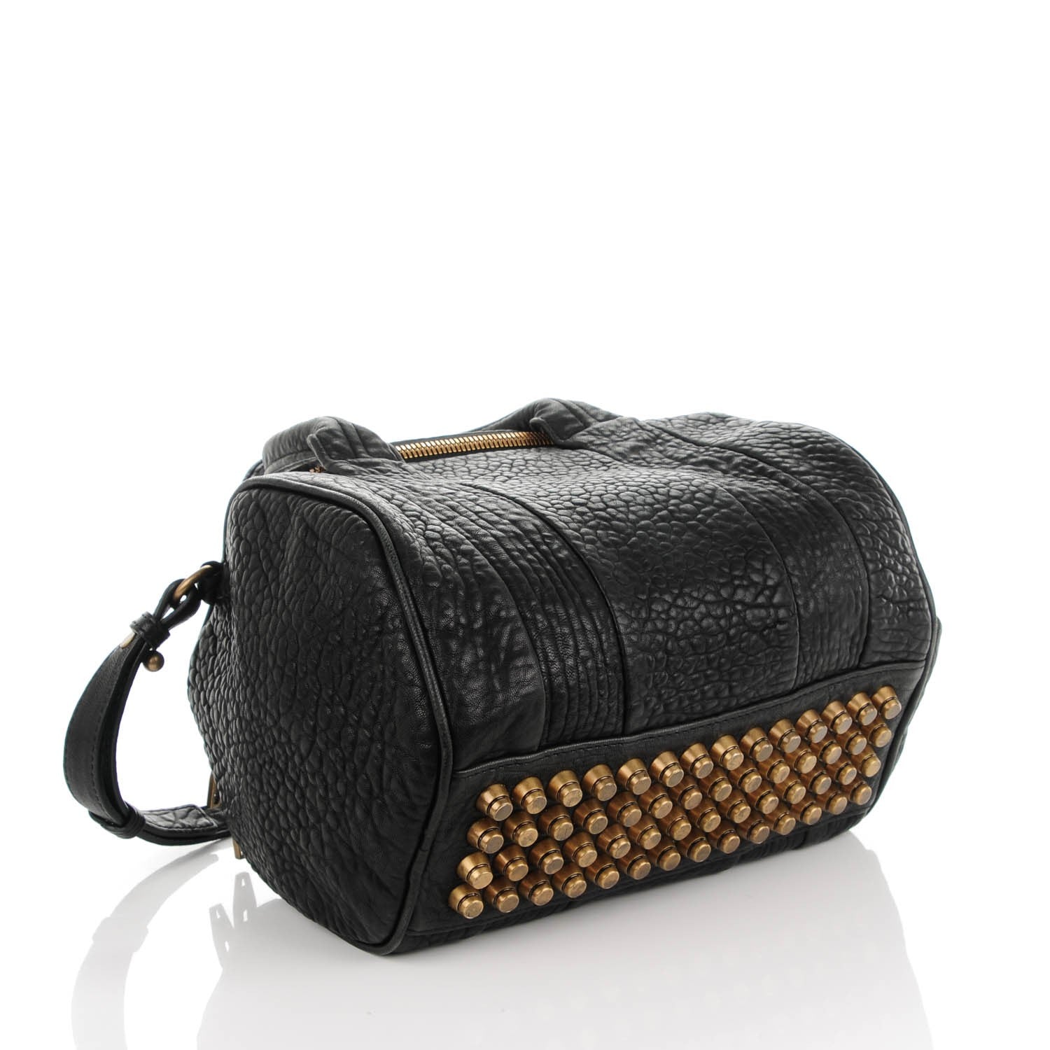 Alexander Wang Pebbled Lambskin Rockie Black Antique Brass Hardware 4 of 7
