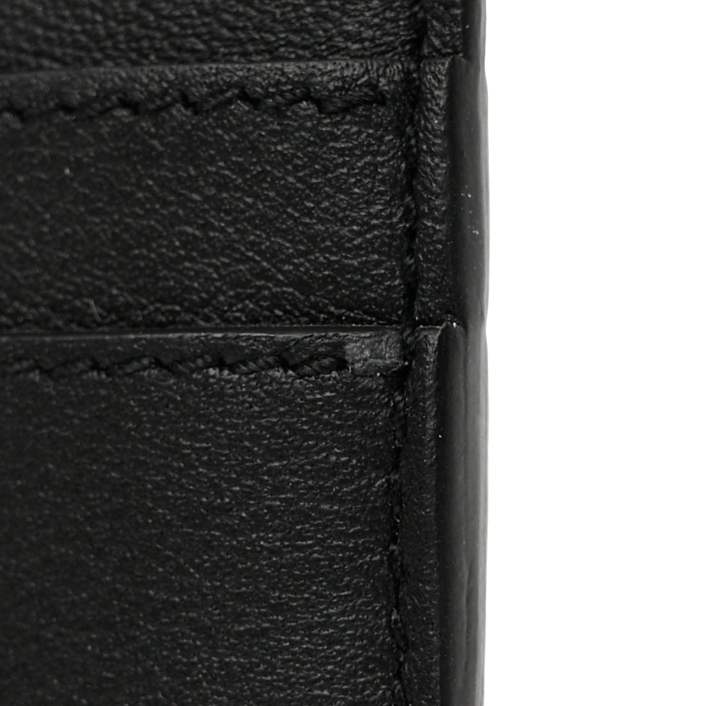 Calfskin Monogram Credit Card Case Black
