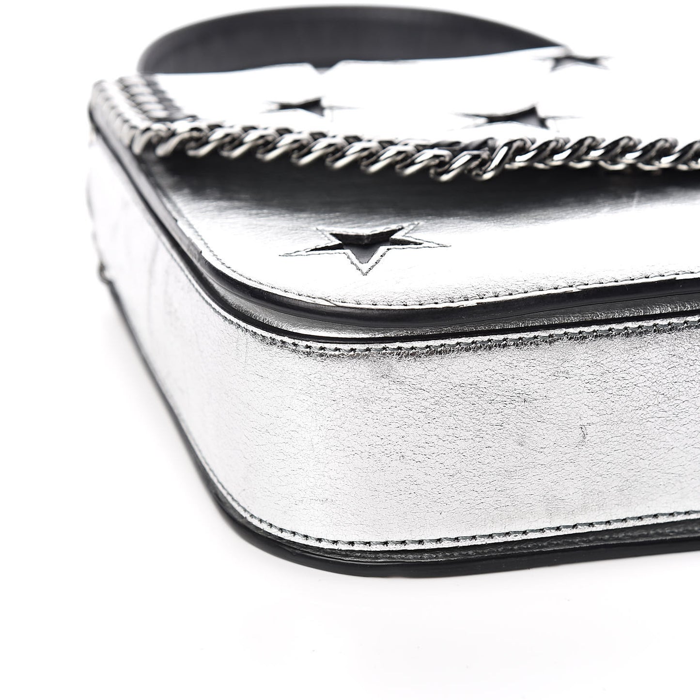 Metallic Alter Nappa Medium Star Falabella Box Shoulder Bag Silver