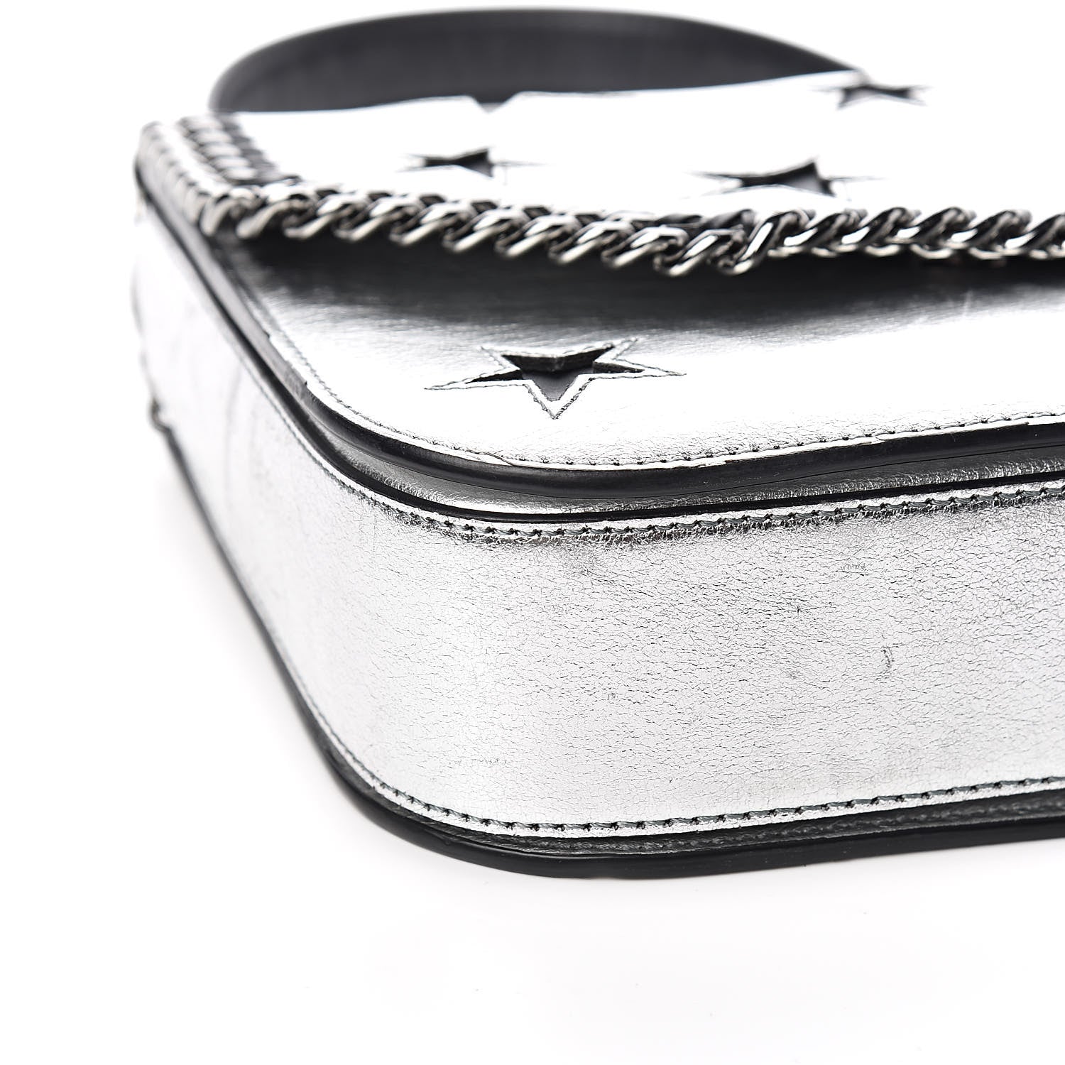 Stella McCartney Metallic Alter Nappa Medium Star Falabella Box Shoulder Bag Silver 10 of 16