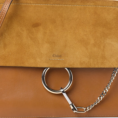 Chloe Suede Calfskin Medium Faye Shoulder Bag Mustard Brown 12 of 12