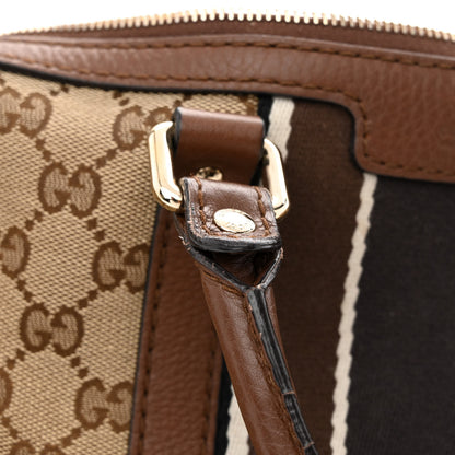Gucci Monogram Web Medium Boston Dark Brown 13 of 19