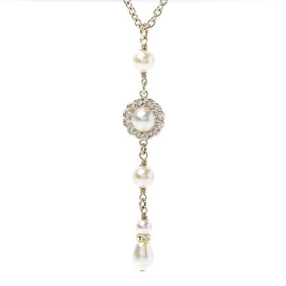 Chanel Crystal Pearl Pearls Coronation CC Layered Necklace Gold 5 of 7