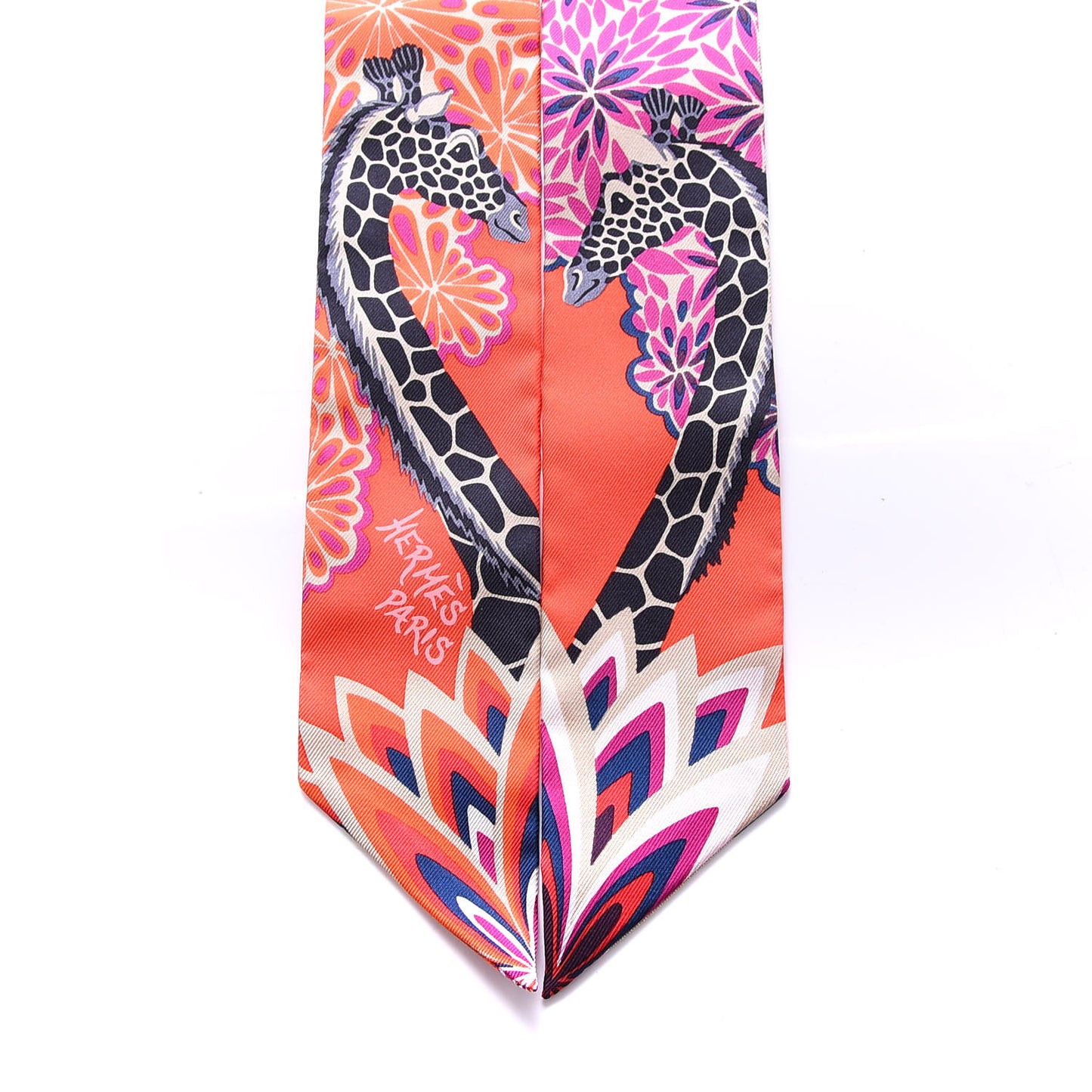 Silk The Three Graces Twilly Vermillion Fuchsia