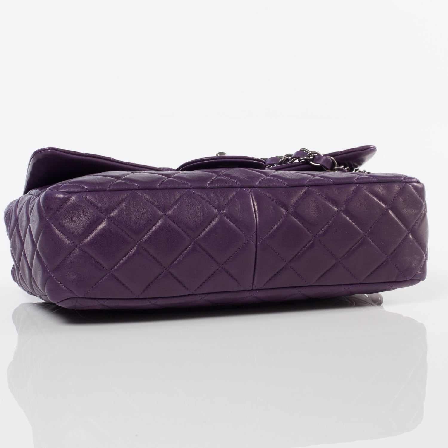 Chanel Lambskin Jumbo Single Flap Purple 5 of 10